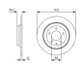 BOSCH Brzdový kotouč - 303 mm BO 0986479V04, 0 986 479 V04