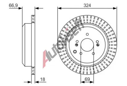 BOSCH Brzdov kotou - 324 mm BO 0986479V10, 0 986 479 V10
