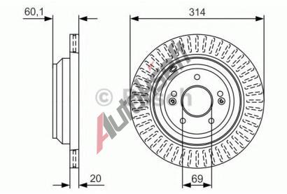 BOSCH Brzdov kotou - 314 mm BO 0986479V11, 0986479V11