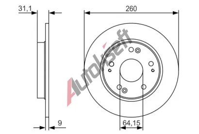 BOSCH Brzdov kotou - 260 mm BO 0986479V21, 0 986 479 V21
