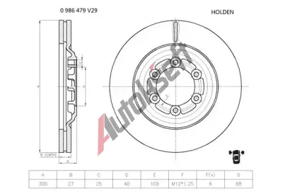 BOSCH Brzdov kotou - 300 mm BO 0986479V29, 0 986 479 V29
