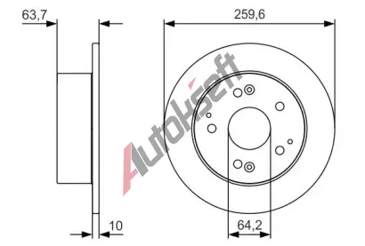 BOSCH Brzdov kotou - 260 mm BO 0986479V39, 0 986 479 V39