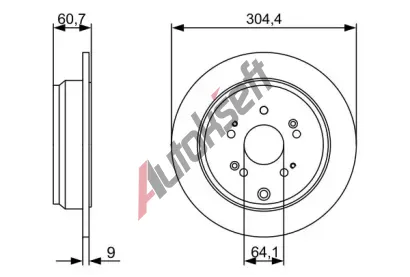 BOSCH Brzdov kotou - 304 mm BO 0986479V84, 0 986 479 V84