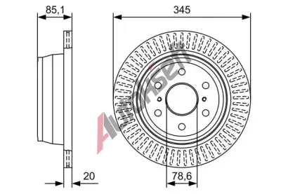BOSCH Brzdový kotouč - 345 mm BO 0986479W32, 0 986 479 W32 BOSCH Brzdový kotouč - 345 mm BO 0986479W32, 0 986 479 W32