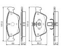 BOSCH Sada brzdovch destiek - kotouov brzda BO 0986494002, 0 986 494 002