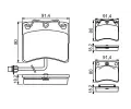 BOSCH Sada brzdovch destiek - kotouov brzda BO 0986494041, 0 986 494 041