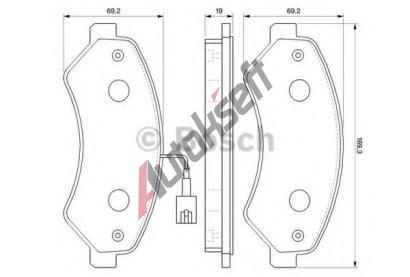 BOSCH Sada brzdovch destiek - kotouov brzda BO 0986494109, 0986494109