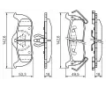 BOSCH Sada brzdovch destiek - kotouov brzda BO 0986494142, 0 986 494 142