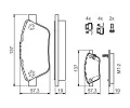 BOSCH Sada brzdovch destiek - kotouov brzda BO 0986494157, 0 986 494 157