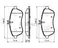 BOSCH Sada brzdovch destiek - kotouov brzda ‐ BO 0986494161