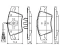 BOSCH Sada brzdovch destiek - kotouov brzda BO 0986494164, 0 986 494 164