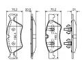 BOSCH Sada brzdovch destiek - kotouov brzda BO 0986494165, 0 986 494 165