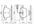 BOSCH Sada brzdovch destiek - kotouov brzda BO 0986494203, 0 986 494 203