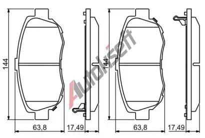 BOSCH Sada brzdovch destiek - kotouov brzda BO 0986494211, 0 986 494 211