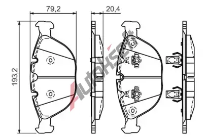 BOSCH Sada brzdovch destiek - kotouov brzda BO 0986494217, 0 986 494 217