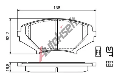 BOSCH Sada brzdovch destiek - kotouov brzda BO 0986494220, 0 986 494 220