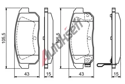 BOSCH Sada brzdovch destiek - kotouov brzda BO 0986494223, 0 986 494 223