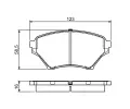 BOSCH Sada brzdovch destiek - kotouov brzda BO 0986494225, 0 986 494 225