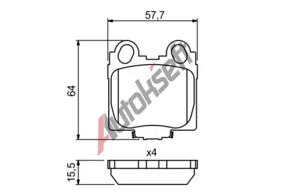 BOSCH Sada brzdovch destiek - kotouov brzda BO 0986494231, 0 986 494 231