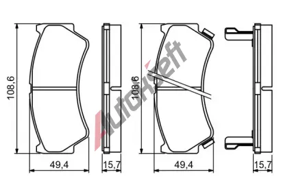 BOSCH Sada brzdovch destiek - kotouov brzda BO 0986494234, 0 986 494 234
