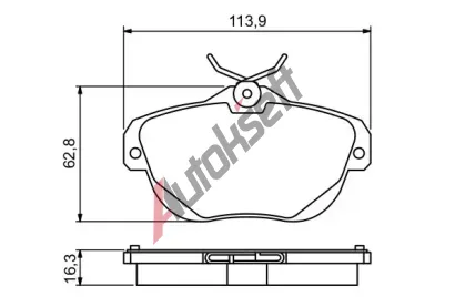 BOSCH Sada brzdovch destiek - kotouov brzda BO 0986494243, 0 986 494 243