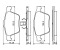 BOSCH Sada brzdovch destiek - kotouov brzda BO 0986494245, 0 986 494 245