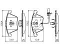 BOSCH Sada brzdovch destiek - kotouov brzda BO 0986494271, 0 986 494 271