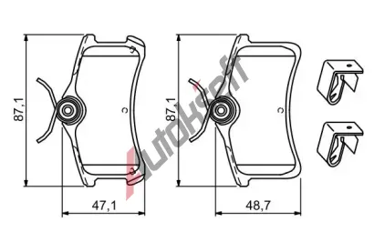 BOSCH Sada brzdovch destiek - kotouov brzda BO 0986494274, 0 986 494 274