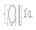 BOSCH Sada brzdovch destiek - kotouov brzda BO 0986494292, 0 986 494 292