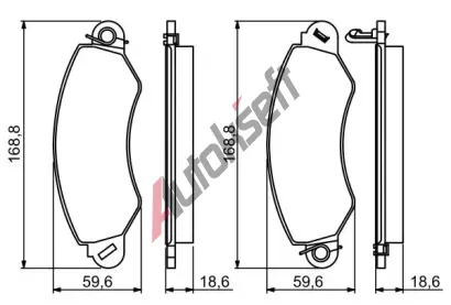 BOSCH Sada brzdovch destiek - kotouov brzda BO 0986494300, 0 986 494 300