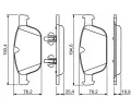 BOSCH Sada brzdovch destiek - kotouov brzda BO 0986494305, 0 986 494 305