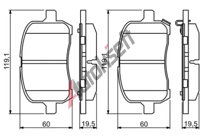 BOSCH Sada brzdovch destiek - kotouov brzda BO 0986494306, 0 986 494 306