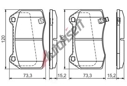 BOSCH Sada brzdovch destiek BO 0986494310, 0 986 494 310