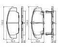 Sada brzdovch destiek BOSCH ‐ BO 0986494311