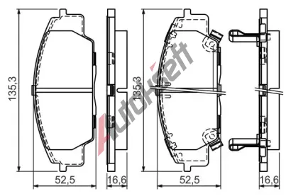 BOSCH Sada brzdovch destiek - kotouov brzda BO 0986494311, 0 986 494 311