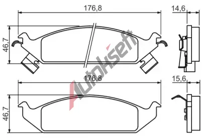 BOSCH Sada brzdovch destiek - kotouov brzda BO 0986494313, 0 986 494 313