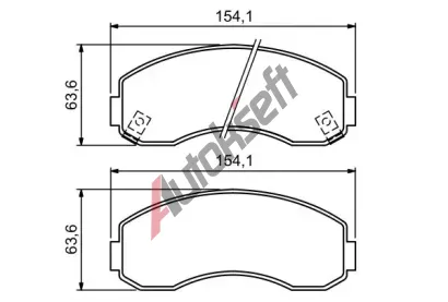 BOSCH Sada brzdovch destiek - kotouov brzda BO 0986494314, 0 986 494 314