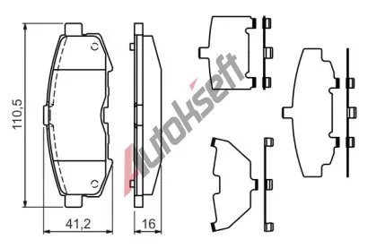 BOSCH Sada brzdovch destiek - kotouov brzda BO 0986494319, 0 986 494 319