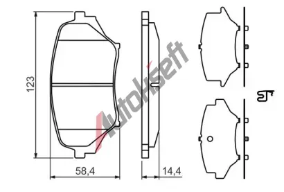 BOSCH Sada brzdovch destiek - kotouov brzda BO 0986494322, 0 986 494 322