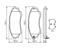 BOSCH Sada brzdovch destiek - kotouov brzda BO 0986494323, 0 986 494 323