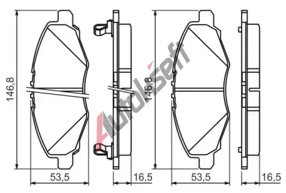 BOSCH Sada brzdovch destiek - kotouov brzda BO 0986494326, 0 986 494 326