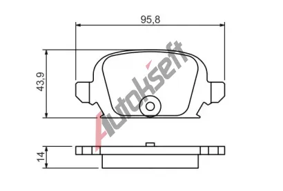 BOSCH Sada brzdovch destiek - kotouov brzda BO 0986494340, 0 986 494 340