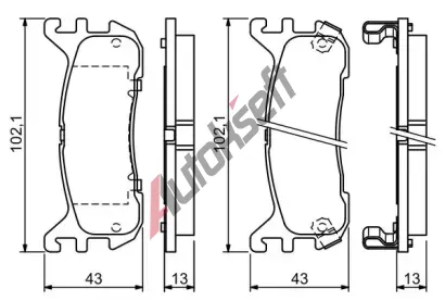 BOSCH Sada brzdov�ch desti�ek - kotou�ov� brzda BO 0986494341, 0 986 494 341