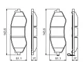 BOSCH Sada brzdovch destiek - kotouov brzda BO 0986494343, 0 986 494 343