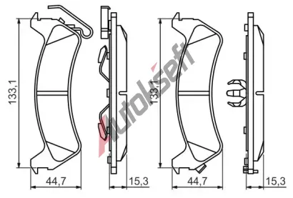 BOSCH Sada brzdovch destiek - kotouov brzda BO 0986494348, 0 986 494 348