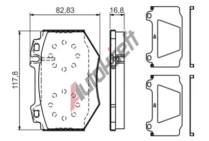 BOSCH Sada brzdovch destiek - kotouov brzda BO 0986494352, 0 986 494 352