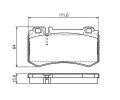 BOSCH Sada brzdovch destiek - kotouov brzda ‐ BO 0986494356