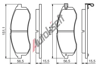 BOSCH Sada brzdovch destiek - kotouov brzda BO 0986494362, 0 986 494 362