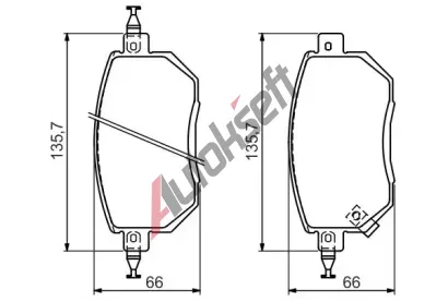 BOSCH Sada brzdovch destiek - kotouov brzda BO 0986494366, 0 986 494 366