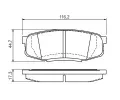 BOSCH Sada brzdovch destiek - kotouov brzda BO 0986494380, 0 986 494 380